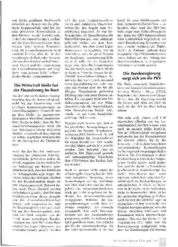 Vorschauseite 2: Reform fürs Klientel?