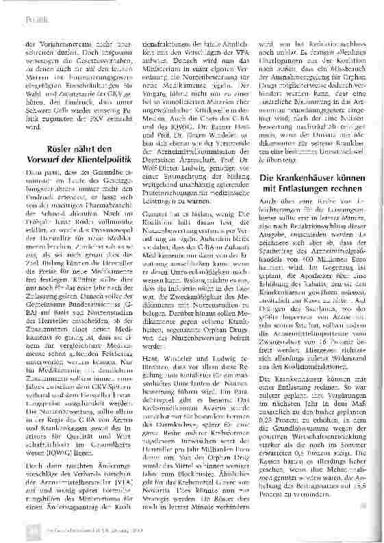 Vorschauseite 3: Reform fürs Klientel?