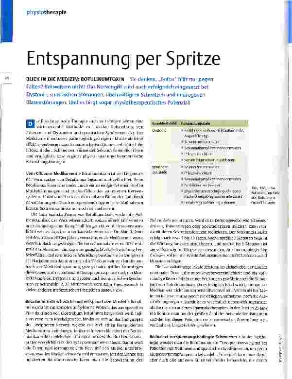 Vorschauseite 1: Entspannung per Spritze