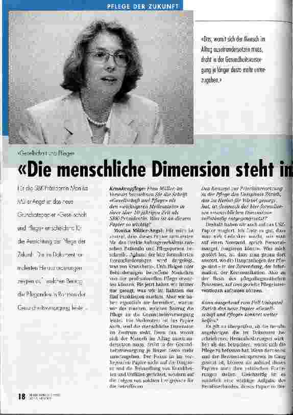 Vorschauseite 1: Die menschliche Dimension steht im Zentrum