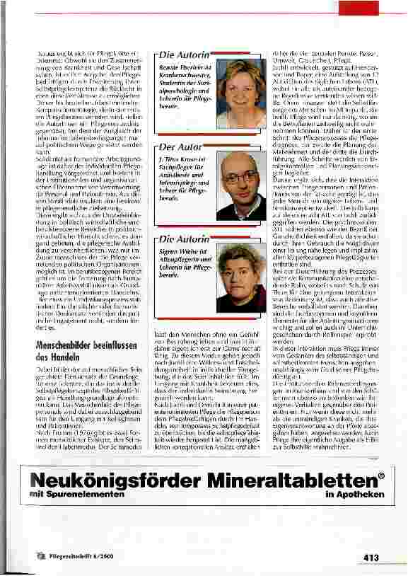 Vorschauseite 4: Bildungsund Pflegeverständnis beeinflussen die Lernziele