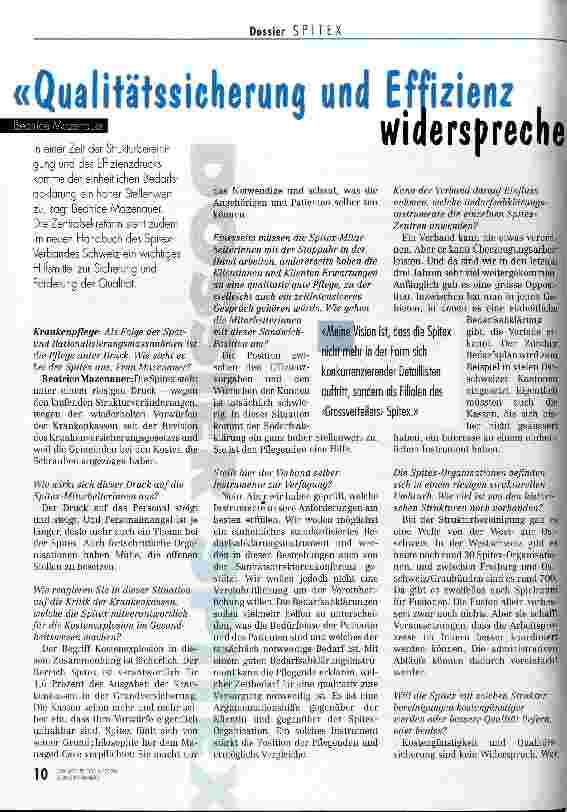 Vorschauseite 1: Qualitätssicherung und Effizienz widersprechen sich nicht