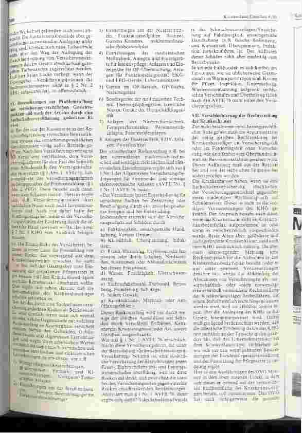 Vorschauseite 4: Zur Problematik der Anrechnung von Versicherungsprämien als Sachkosten bei der Errechnung des Pflegesatzes von Krankenhäusern