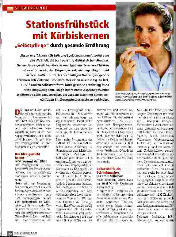 Vorschauseite 1: Statinsfrühstück mit Kürbiskernen