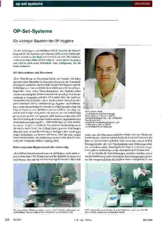 Vorschauseite 1: OP-Set-Systeme