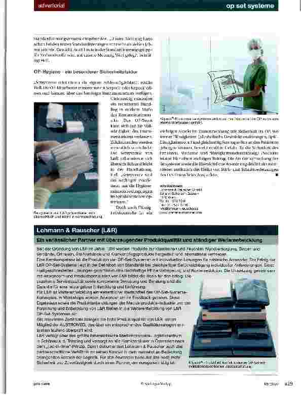 Vorschauseite 2: OP-Set-Systeme