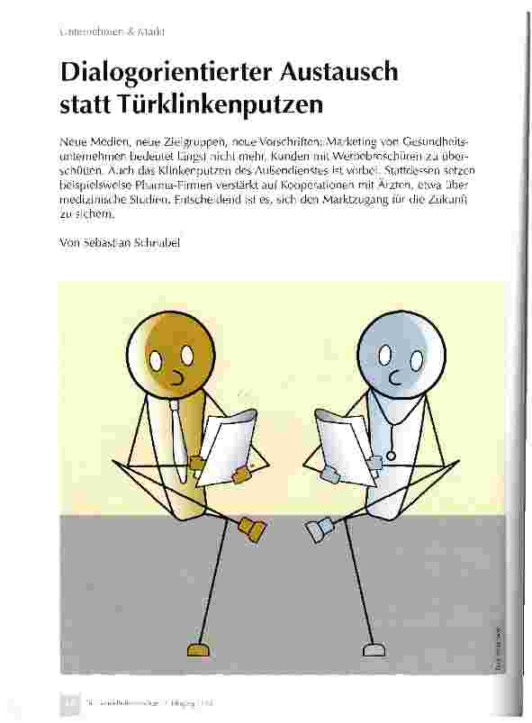 Vorschauseite 1: Dialogorientierter Austausch statt Türklinkenputzen