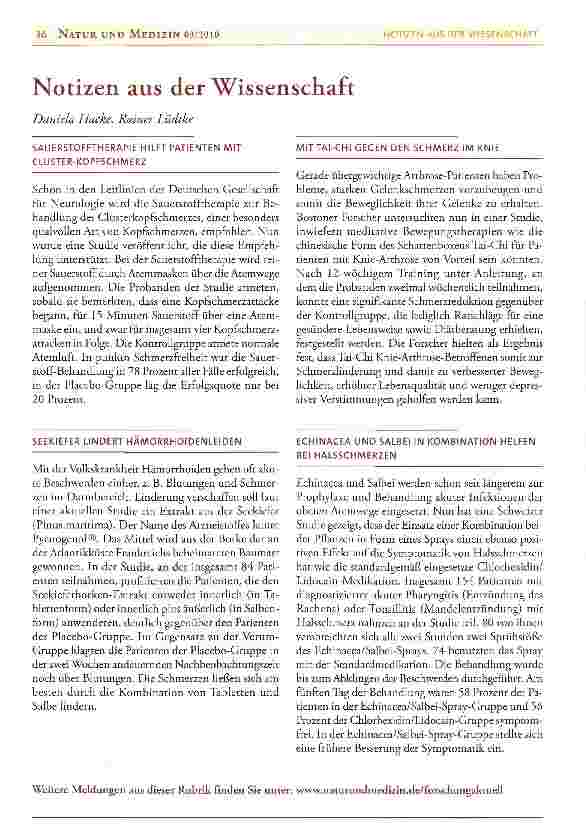 Vorschauseite 1: Notizen aus der Wissenschaft