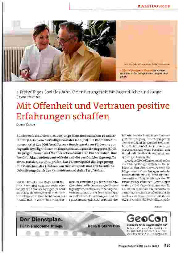 Vorschauseite 1: Mit Offenheit und Vertrauen positive Erfahrungen schaffen