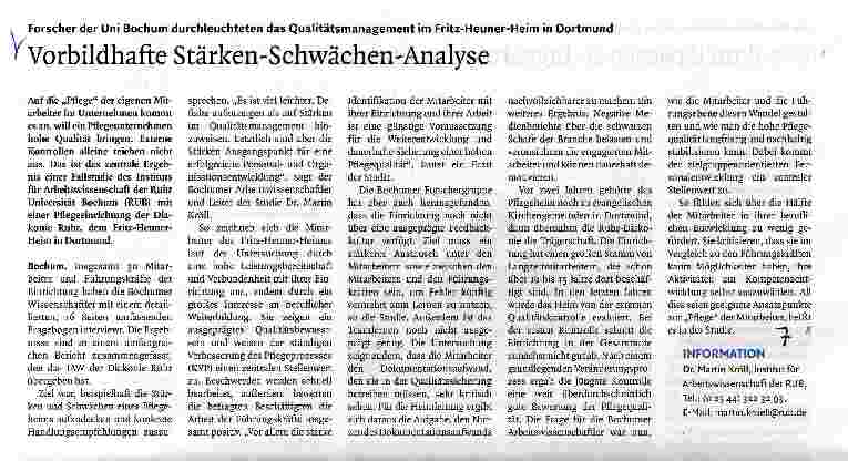Vorschauseite 1: Vorbildhafte Stärken-Schwächen-Analyse