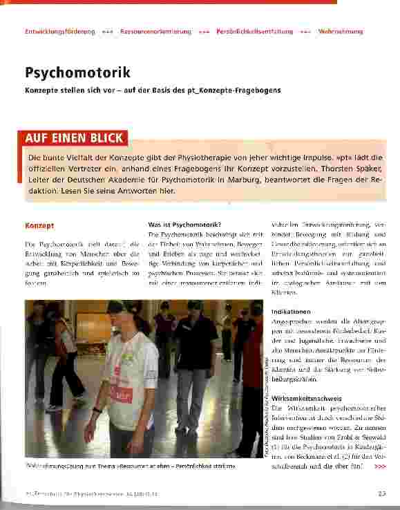 Vorschauseite 1: Psychomotorik