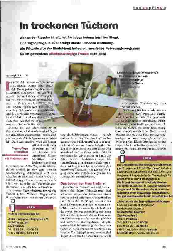 Vorschauseite 1: In trockenen Tüchern Tagespflege