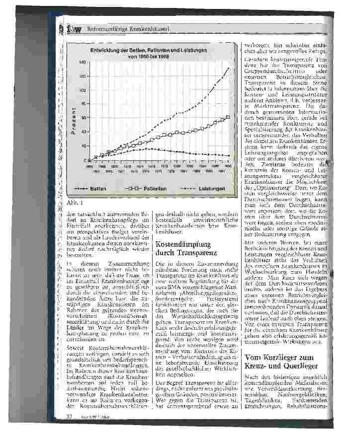 Vorschauseite 2: Reformunfähige Krankenhäuser?