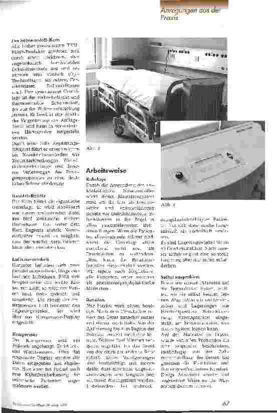 Vorschauseite 2: Die rotierende Antidekubitusmatratze Anwenderbericht