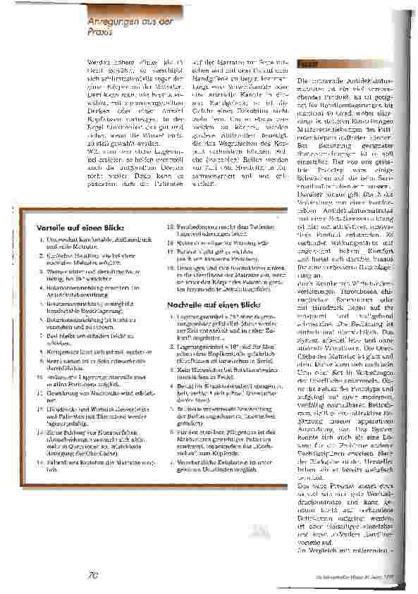 Vorschauseite 5: Die rotierende Antidekubitusmatratze Anwenderbericht
