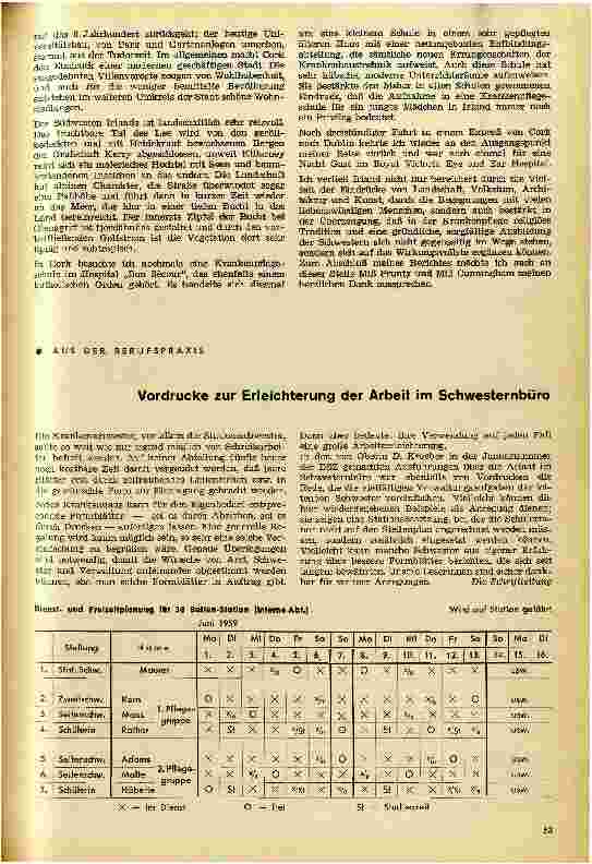 Vorschauseite 1: Vordrucke zur Erleichterung der Arbeit im Schwesternbüro