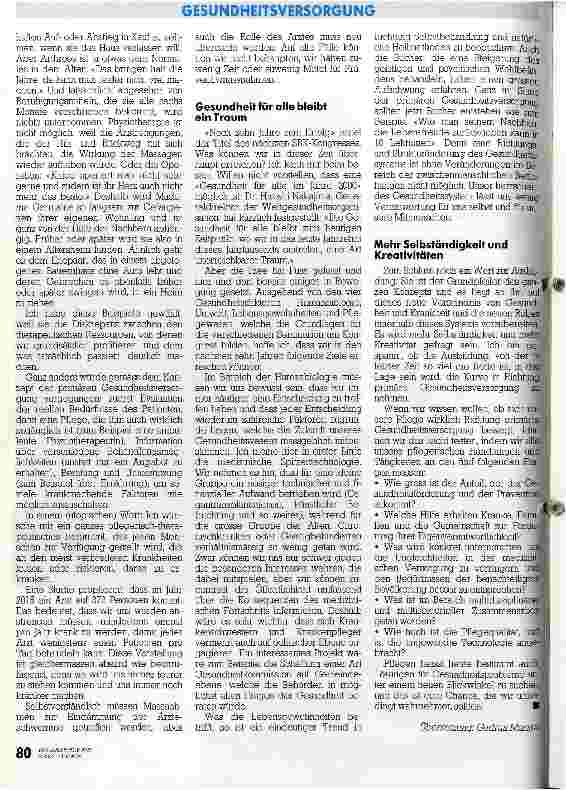 Vorschauseite 4: Verantwortung für die Gesundheit wieder übernehmen
