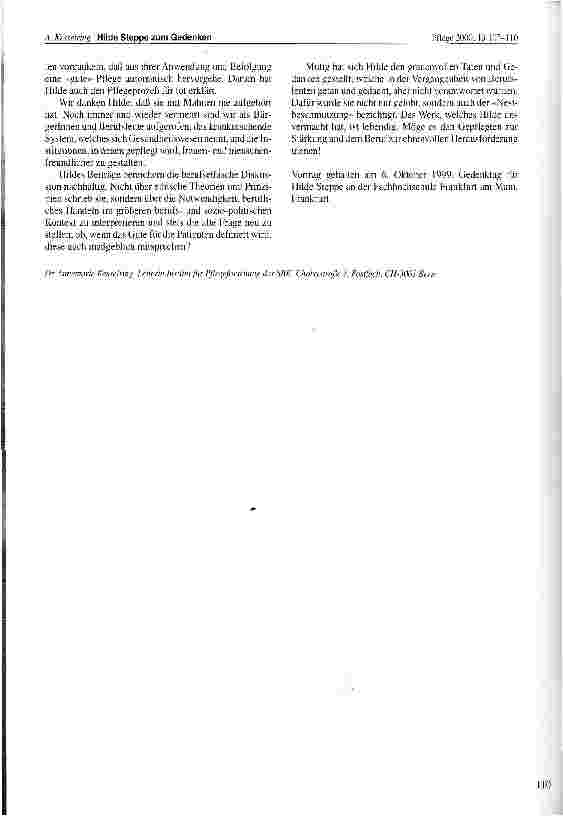 Vorschauseite 6: Hilde Steppe zum Gedenken Belebte Geschichte