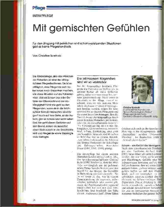Vorschauseite 1: Mit gemischten Gefühlen Intimpflege