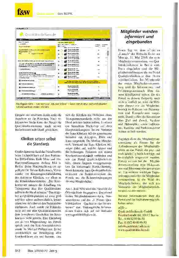 Vorschauseite 2: Ein vierdimensionaler Klinik-Check im Netz