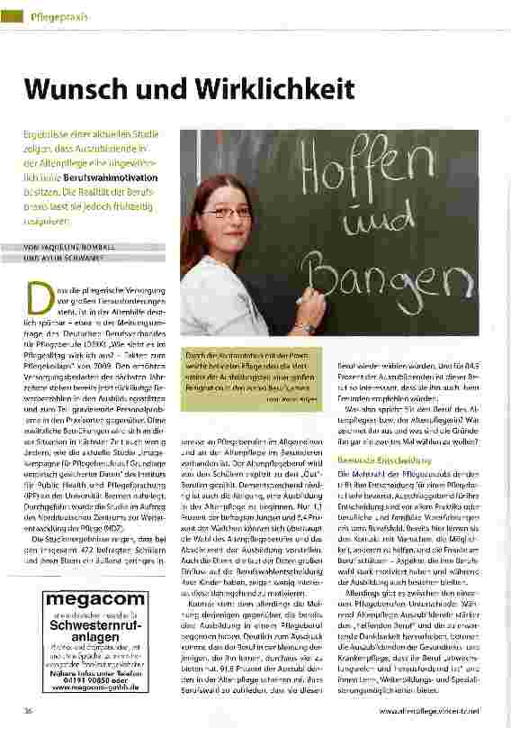 Vorschauseite 1: Wunsch und Wirklichkeit