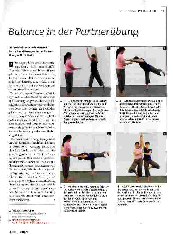 Vorschauseite 1: Balance in der Partnerübung