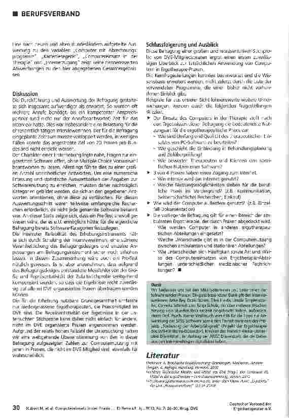 Vorschauseite 5: Computereinsatz in der Praxis für Ergotherapie