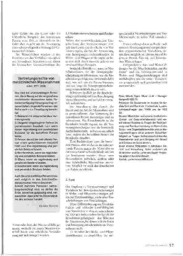 Vorschauseite 2: Neuregelung für urteilsunfähige Personen