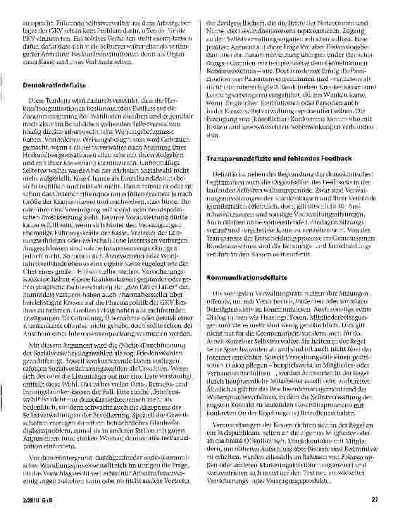 Vorschauseite 3: Unternehmenssteuerung von Krankenkassen und Partizipation der Versicherten Gedanken zur Reform der Selbstverwaltung im Bereich der gesetzlichen Krankenversicherung