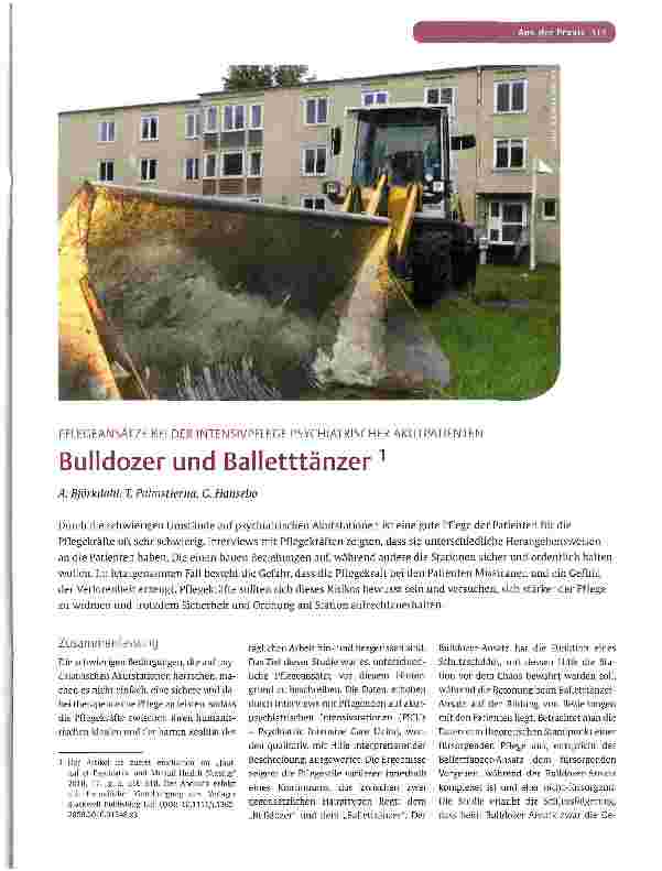 Vorschauseite 1: Bulldozer und Balletttänzer