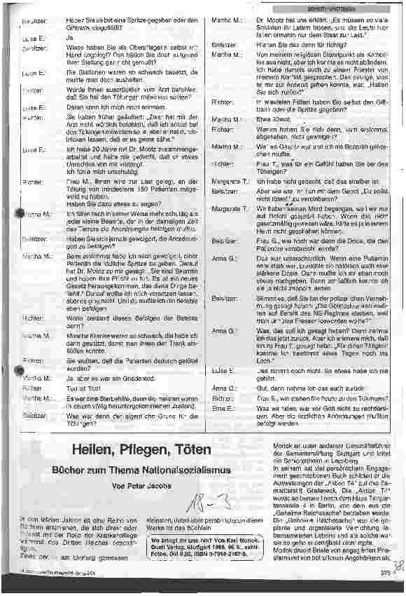 Vorschauseite 1: Heilen, Pflegen, Töten Bücher zum Thema Nationalsozialismus