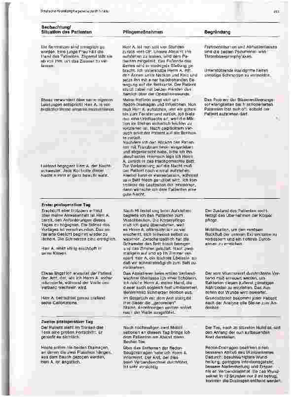 Vorschauseite 4: Begründete Pflege im chronologischen Ablauf am Beispiel eines jungen Mannes mit Cholelithiasis