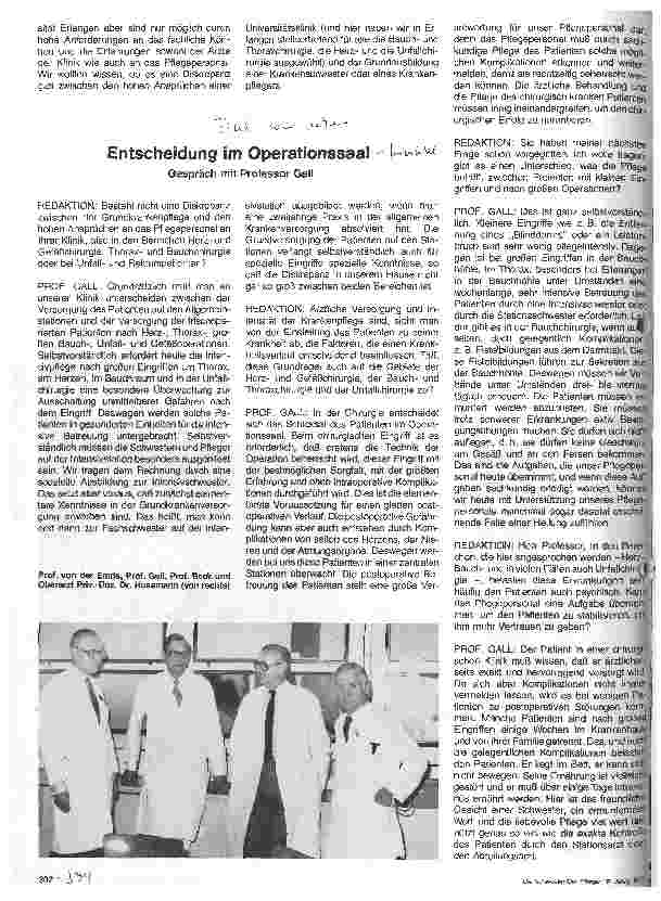Vorschauseite 1: Die Chirurgische Universitäts-Klinik Erlangen Entscheidung im Operationssaal