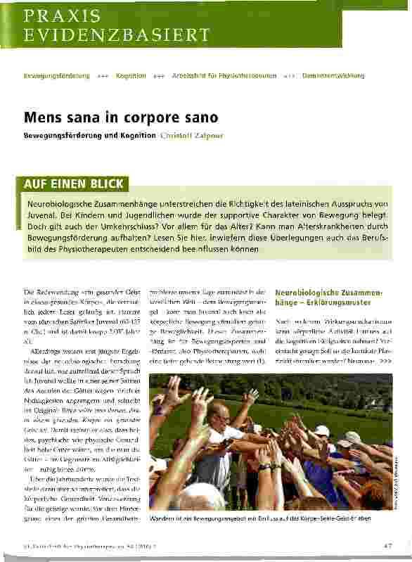 Vorschauseite 1: Mens sana in corpore sano
