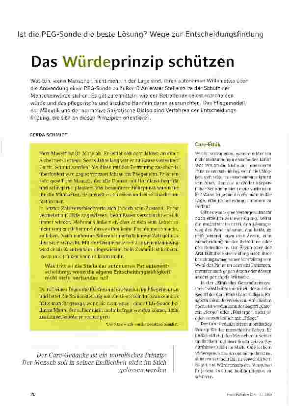 Vorschauseite 1: Das Würdeprinzip schützen