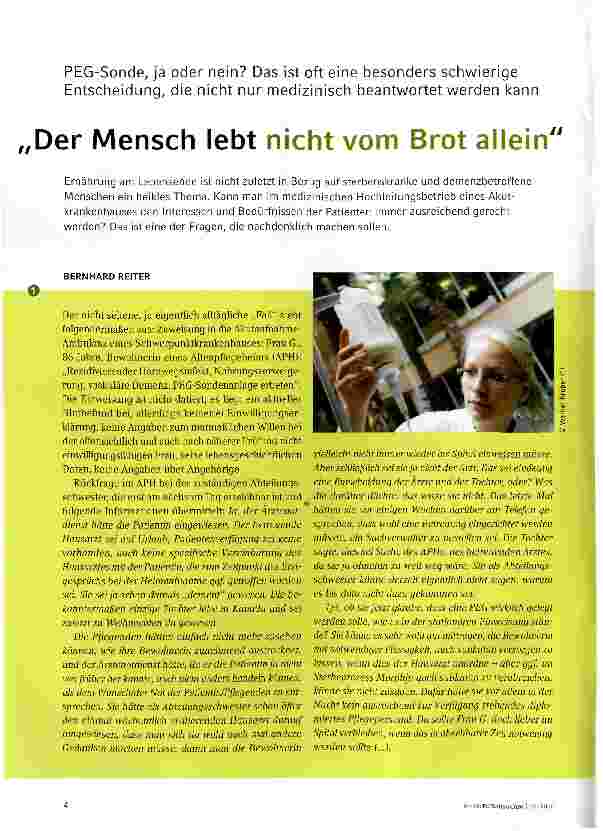 Vorschauseite 1: Der Mensch lebt nicht vom Brot allein