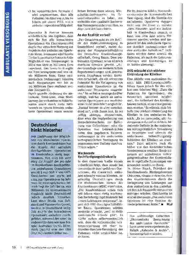 Vorschauseite 2: Ambulant oder stationär?