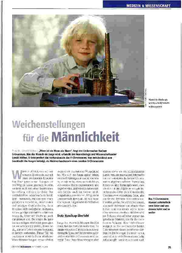Vorschauseite 1: Weichenstellungen für die Männlichkeit