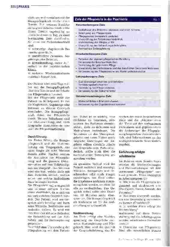 Vorschauseite 2: Pflegevisite in der Psychiatrie