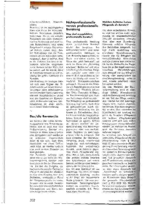 Vorschauseite 2: Beratung als Dienstleistung Häusliche Pflege