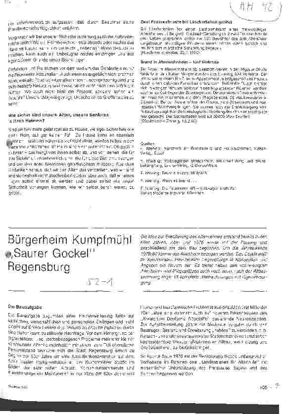 Vorschauseite 1: Bürgerheim Kumpfmühl Saurer Gockel Regensburg