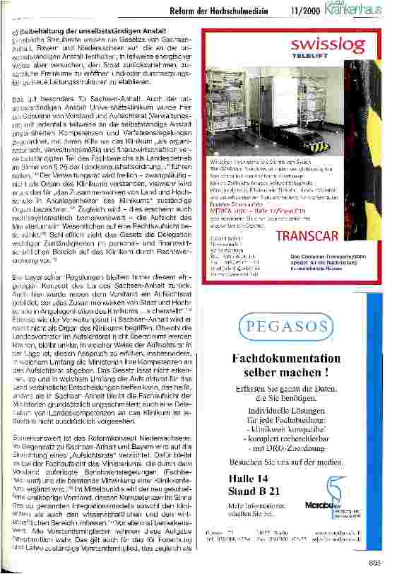 Vorschauseite 4: 5 Jahre KMK-Papier Einige Bemerkungen zum Stand und zu den Perspektiven der Hochschulmedizin (1)