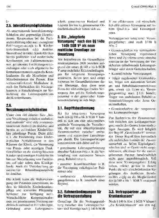 Vorschauseite 3: Kinderkliniken als Netzpartner - Neue Kooperationsmodelle zur Qualitätsverbesserung