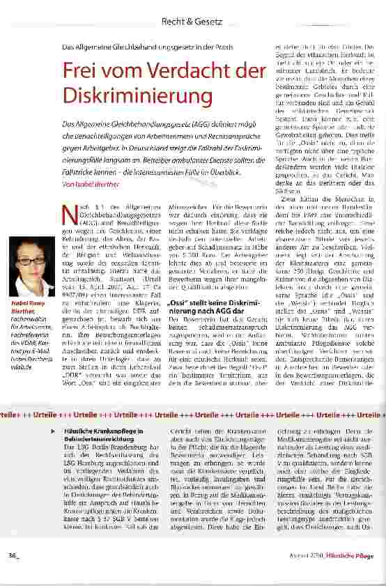 Vorschauseite 1: Frei vom Verdacht der Diskriminierung