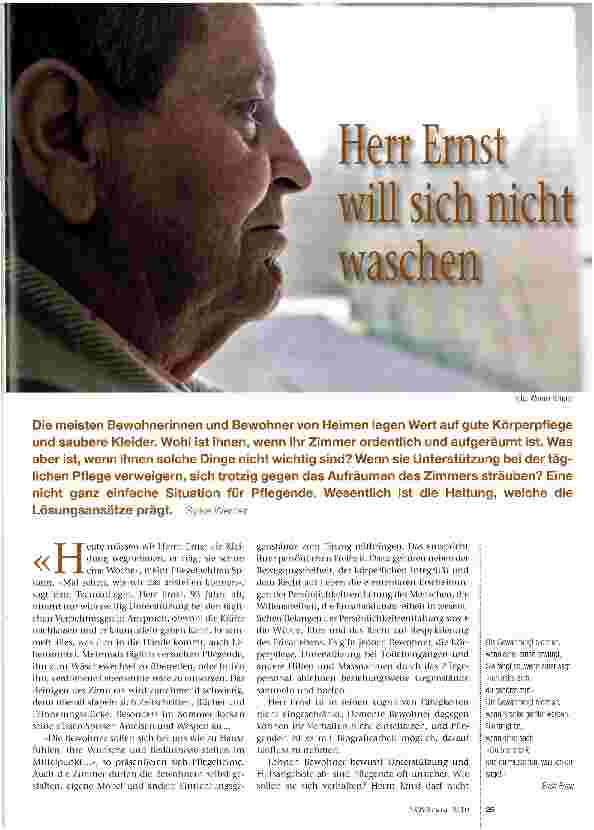 Vorschauseite 1: Herr Ernst will sich nicht waschen