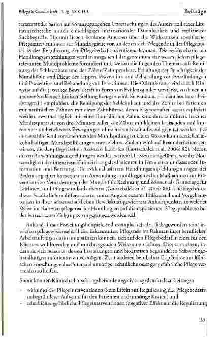 Vorschauseite 6: Zur Bedeutung der klinischen Pflegewissenschaft für eine forschungs-basierte Praxisentwicklung