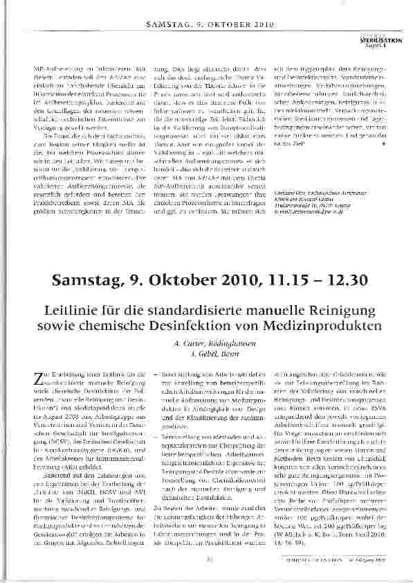 Vorschauseite 2: Validierung von Sterilisationsprozessen in Arztund Zahnarztpraxen