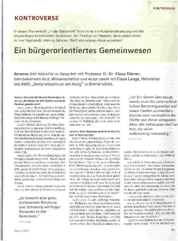 Vorschauseite 1: Ein bürgerorientiertes Gemeinwesen