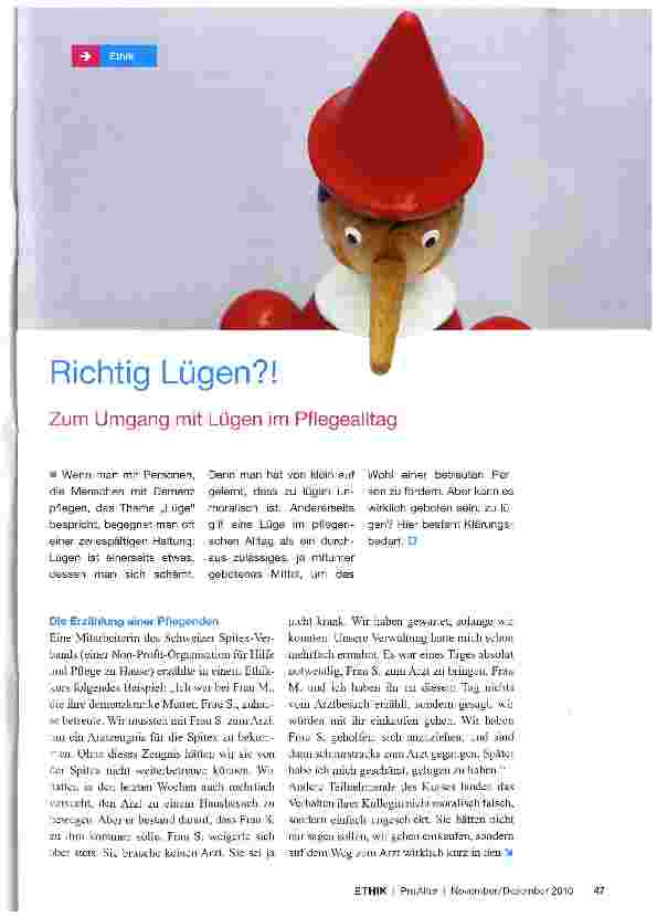 Vorschauseite 1: Richtig Lügen?!