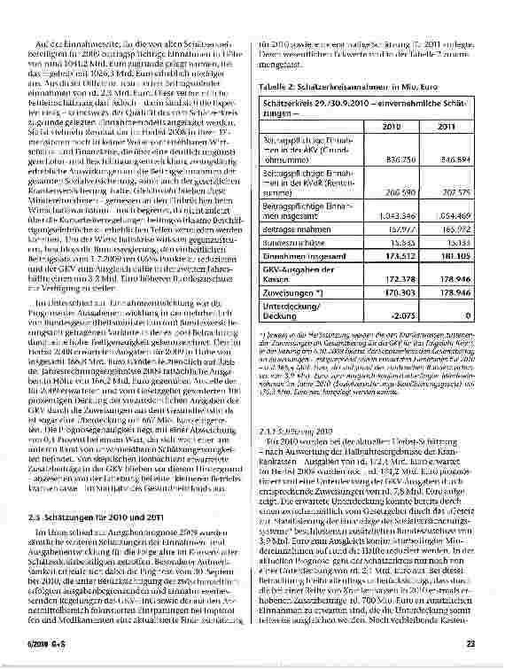 Vorschauseite 4: Der Schätzerkreis in der gesetzlichen Krankenversicherung-Expertengremium zur Prognose der Einnahmenund Ausgabenentwicklung
